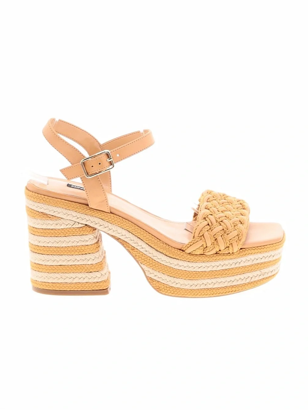 Nine West Woven Platform Sandal in Tan